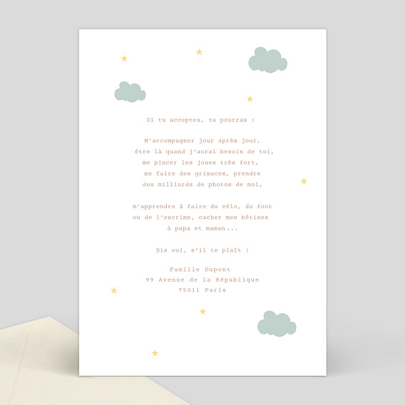 Demande parrain marraine Montgolfière Verso