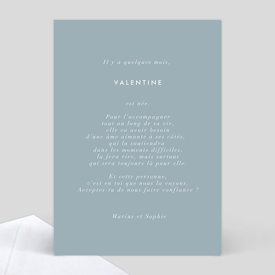 Demande parrain marraine Romantique Pastel Verso