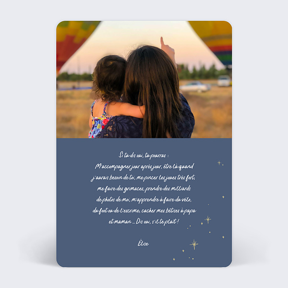 Demande parrain marraine Super Marraine Verso