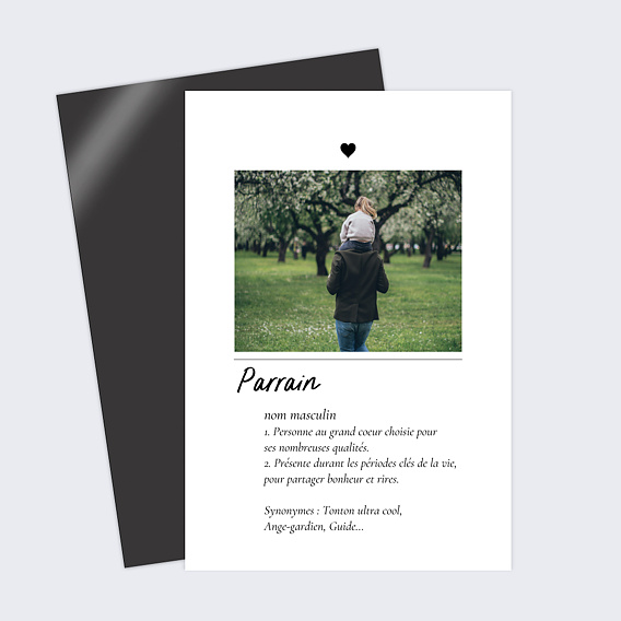 Demande parrain marraine Définition Parrain