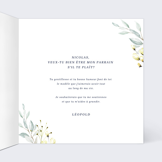 Demande Parrain Marraine Lettrine