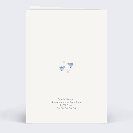 Demande parrain marraine Animaux Pattern Verso