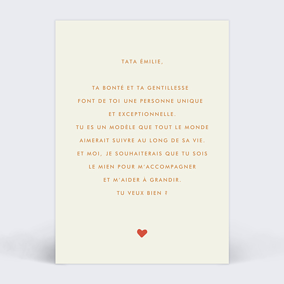 Demande parrain marraine Multicolore Verso