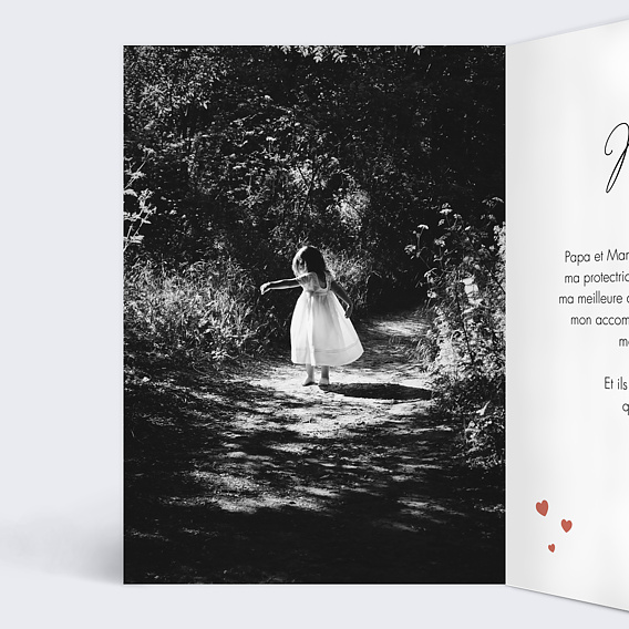 Demande parrain marraine Encadré Coeur Intérieur Gauche