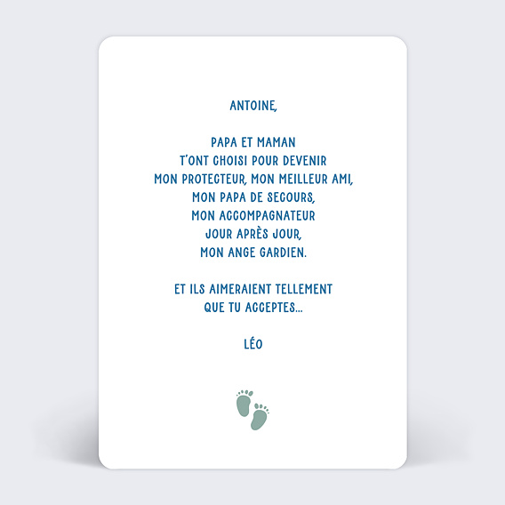 Demande parrain marraine Parrain Rébus Verso