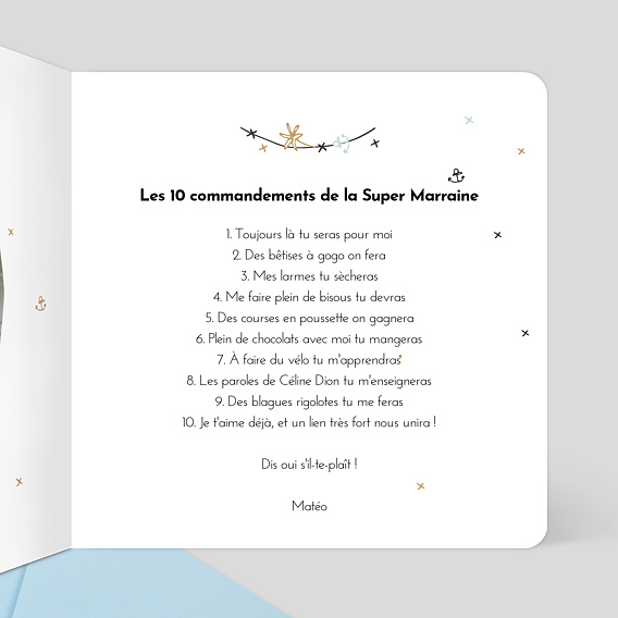 Demande parrain marraine Petit pirate Intérieur Droit