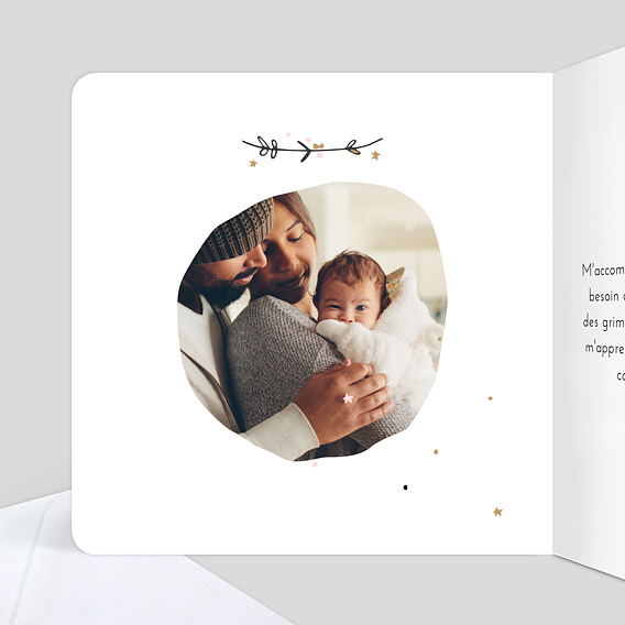 Demande parrain marraine Jolie princesse Intérieur Gauche