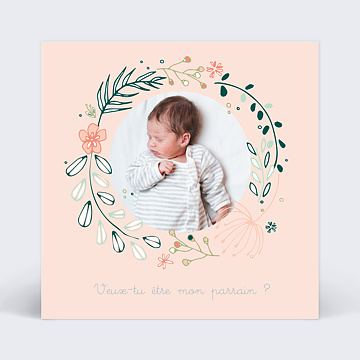 Demande Parrain Marraine Couronne de fleurs