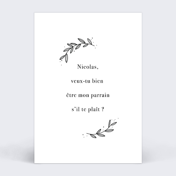 Demande parrain marraine Tampon Délicatesse Recto