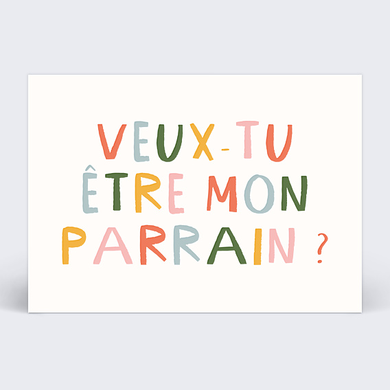 Demande parrain marraine Ecriture d'Enfant