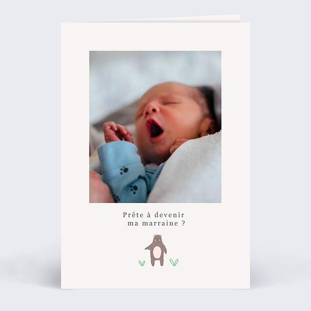 Demande Parrain Marraine Animaux Pattern Recto