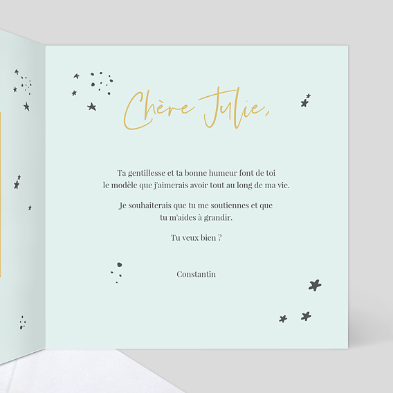 Demande parrain marraine Jolies étoiles Intérieur Droit