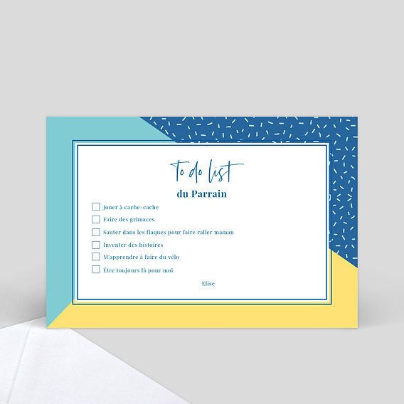 Demande parrain marraine Graphique Verso