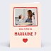 Demande Parrain Marraine Cœur Simple Rouge