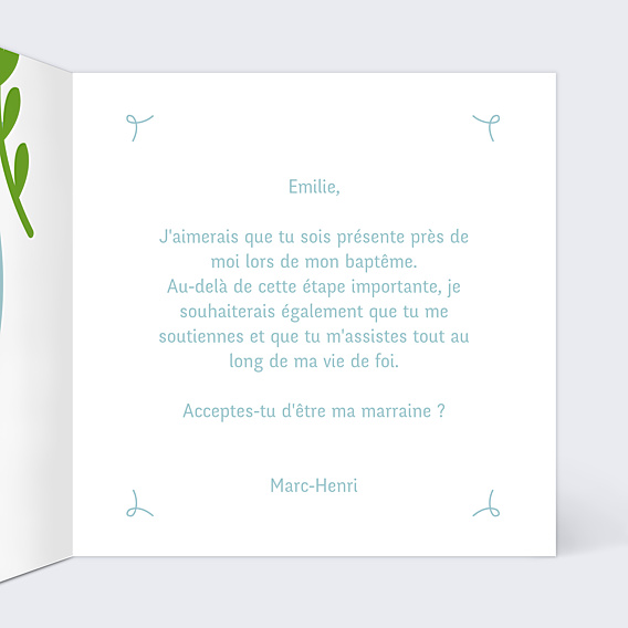 Demande Parrain Marraine Colombe