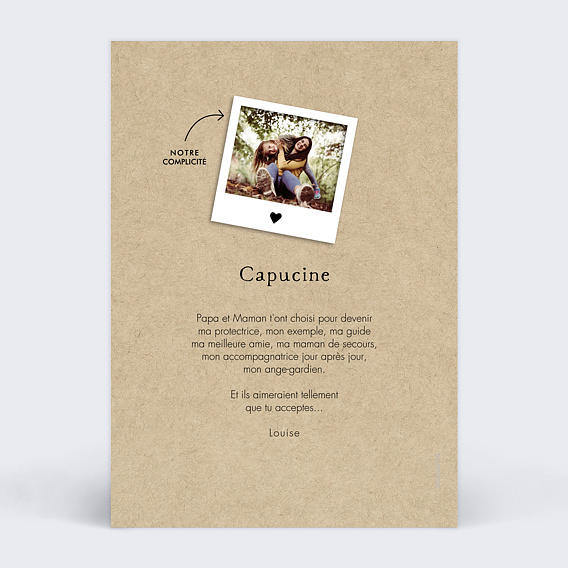 Demande parrain marraine Photomaton Verso