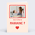 Demande parrain marraine Cœur Simple Rouge