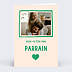 Demande parrain marraine Cœur Simple Vert