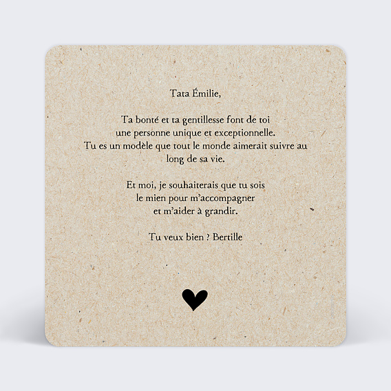 Demande parrain marraine Grande Annonce Verso