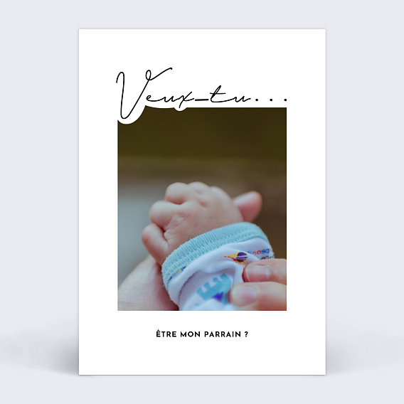 Demande parrain marraine Calligraphie Originale Recto