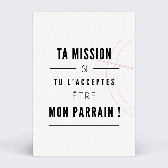 Demande parrain marraine Mission Impossible Recto