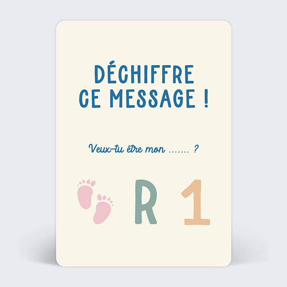 Demande parrain marraine Parrain Rébus Recto