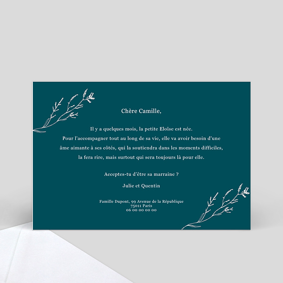 Demande parrain marraine Idylle Verso