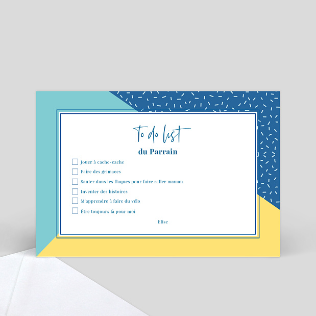 Demande Parrain Marraine Graphique Verso