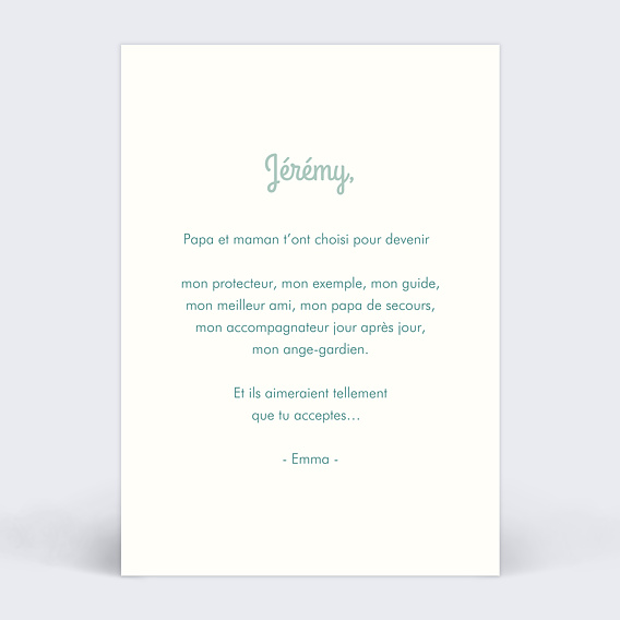 Demande parrain marraine Cap Verso