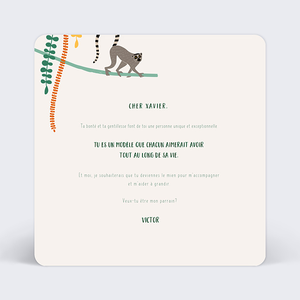 Demande Parrain Marraine Jungle Verso