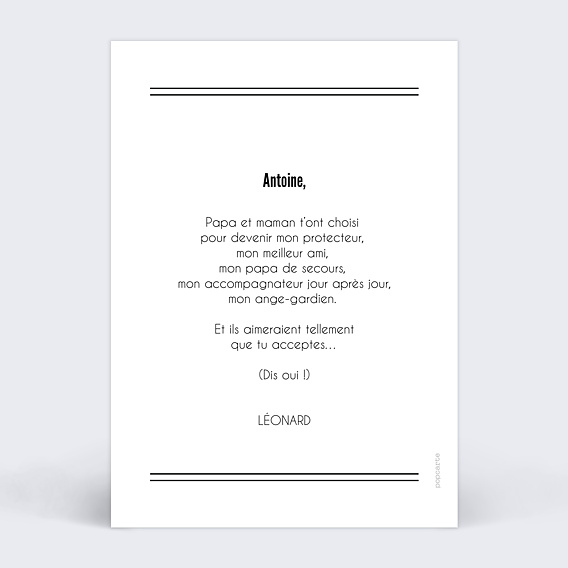 Demande parrain marraine Mission Impossible Verso