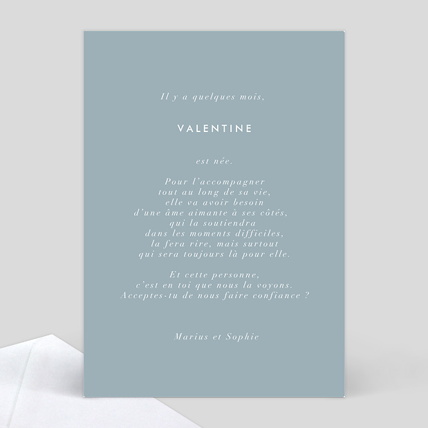 Demande Parrain Marraine Romantique Pastel Verso