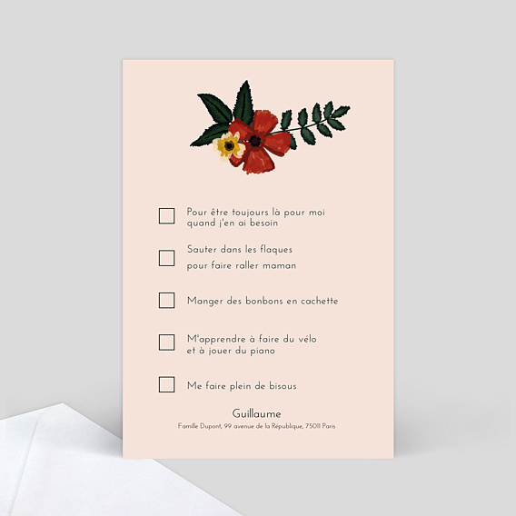 Demande parrain marraine Anémone Verso