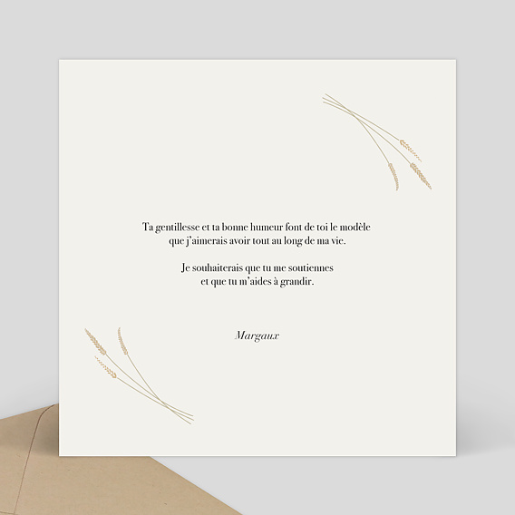 Demande parrain marraine Layette Bergamote Verso