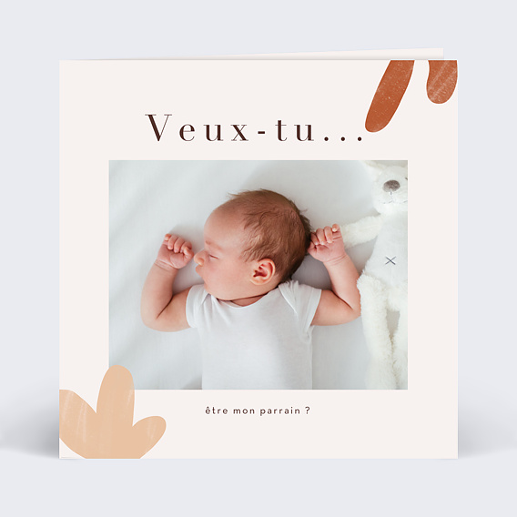 Demande parrain marraine Abstrait Recto