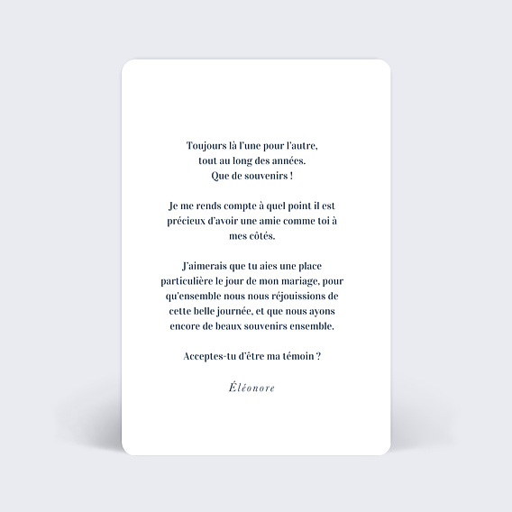 Demande de témoin Couronne de Laurier Verso