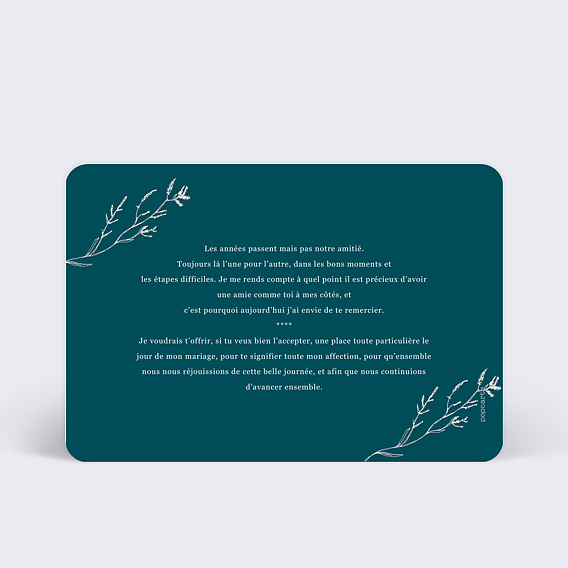 Demande de témoin Idylle Verso