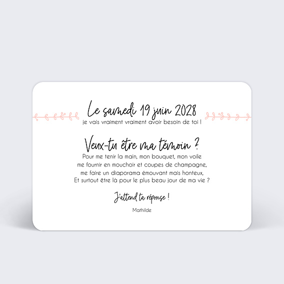 Demande de Témoin Mariage Illustré