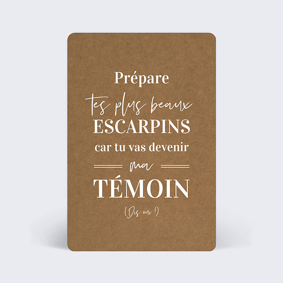 Demande de témoin Bohème Femme Après 4