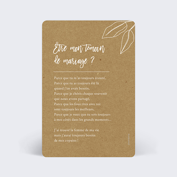 Demande de témoin Demande Témoin M Esquisse Verso