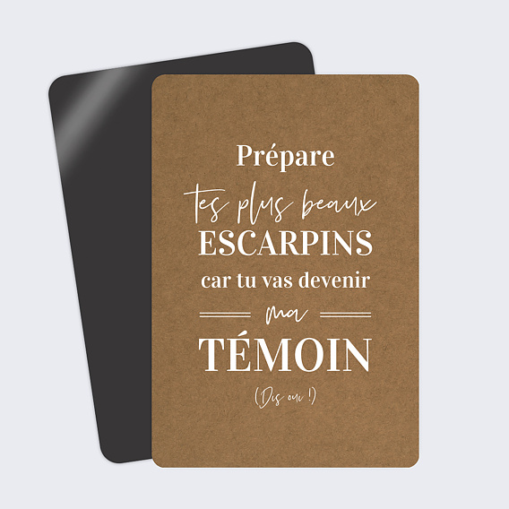 Demande de témoin Bohème Femme Après 4