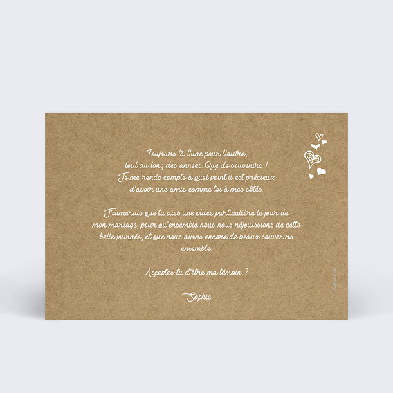 Demande de témoin Corde à Linge Verso