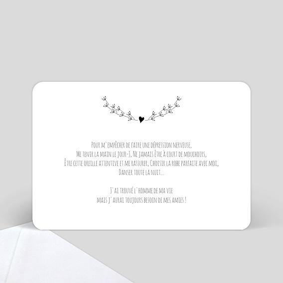 Demande de témoin Coeur Bucolique Verso