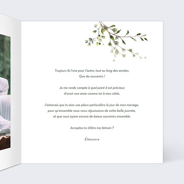 Demande de Témoin Herbarium Intérieur Droit