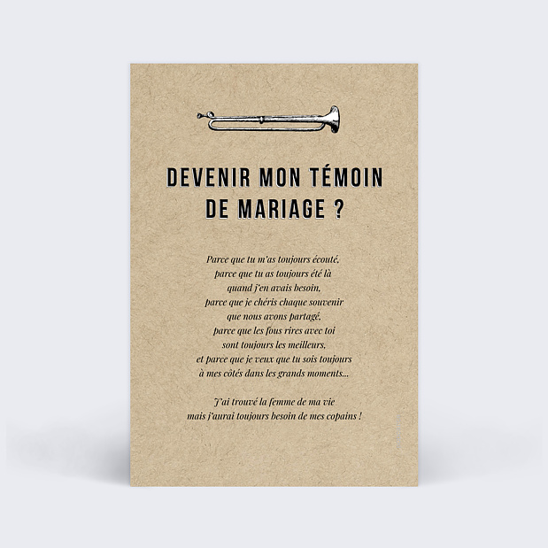Demande de Témoin Vintage Ludique (Homme) Verso