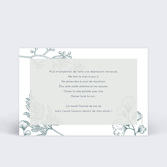 Demande de Témoin Botanic Wedding