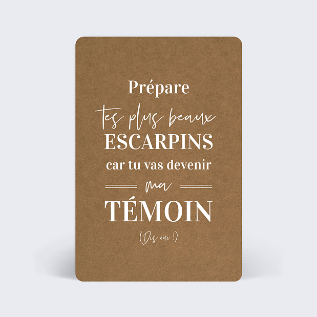 Demande Témoin Bohème Femme