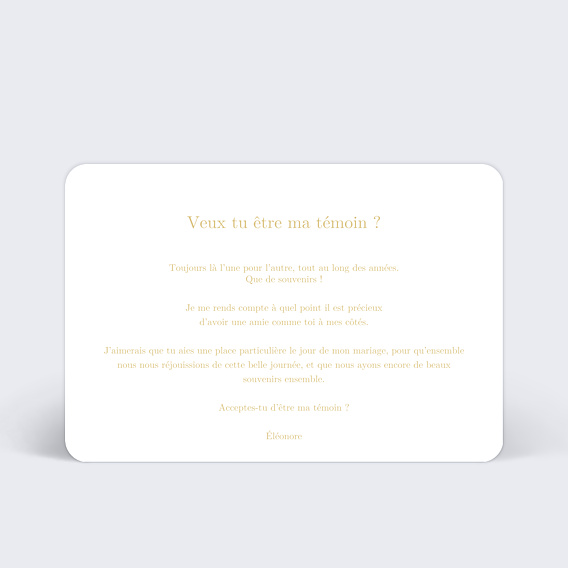 Demande de Témoin Jaune
