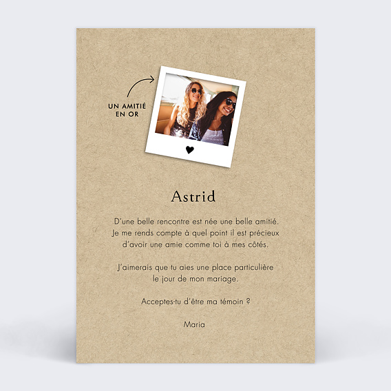 Demande de témoin Photomaton Verso