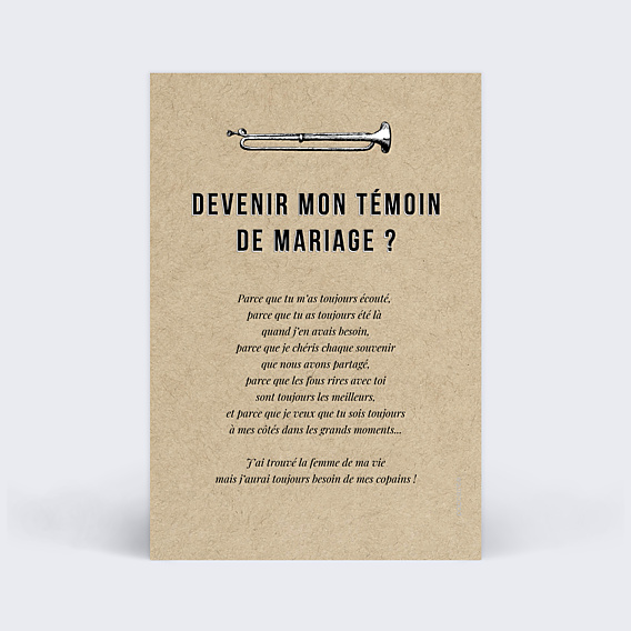 Demande de Témoin Vintage Ludique (Homme)